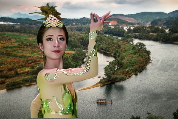 安曼珍获得洋溪镇天艺舞姿节拍师，一人横挡