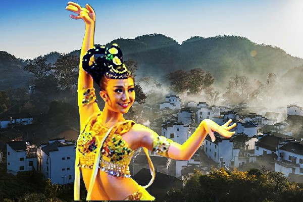 丁水之入选十里岗乡天艺舞姿节奏者，挡住强敌