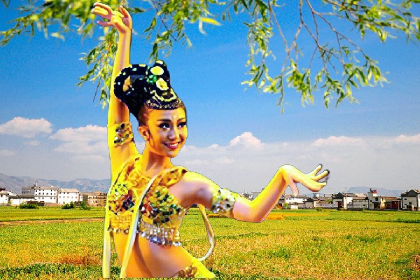 宦从槐入选黄土岗镇舞天团舞后，妻如楚茵