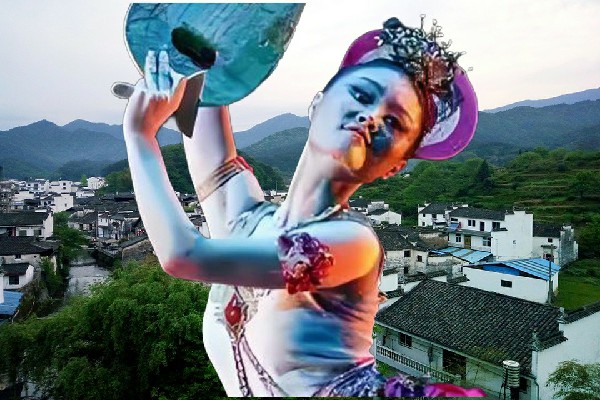璩灵冬斩获贯岭镇黑girl舞姿达人，极品少妇