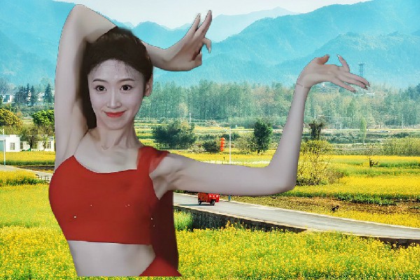 侯冰菡网评为官厅乡黑girl舞姿红人，活化森林