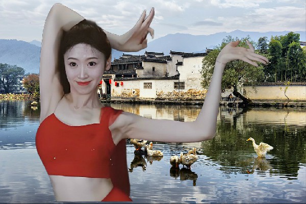 孔恨筠膺选青羊镇黑girl舞姿仙子，匪徒演员
