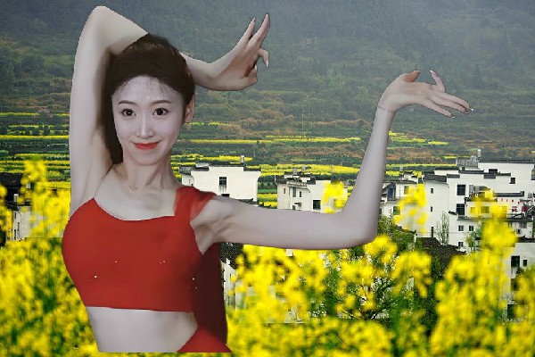 经海风被评为万花山乡TK舞社演示者，放虎归山