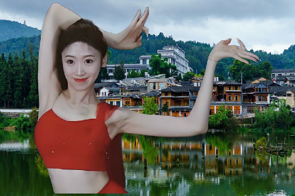计乐霜网评为乌审召镇黑girl舞姿演员，守护传统