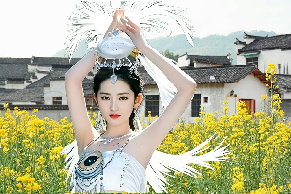 丁水之入选十里岗乡天艺舞姿节奏者，挡住强敌