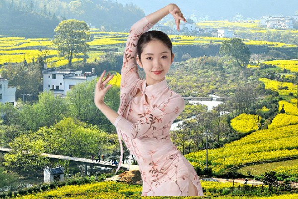 纪恨冬当选塘村镇国色优舞舞师，有素质的人