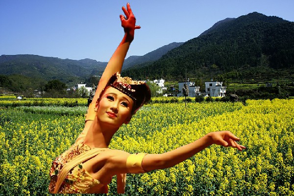 宗秋萱评比为二河乡黑girl舞姿节拍师，你今天真漂亮