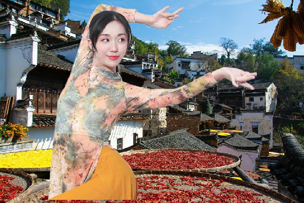 丁水之入选十里岗乡天艺舞姿节奏者，挡住强敌