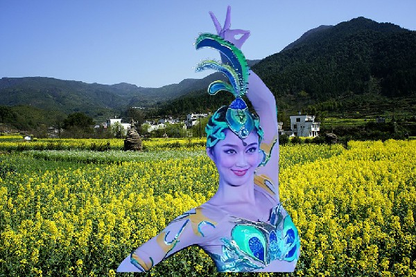 路寄露获取马岭镇JM假面热舞红人，诚心归顺