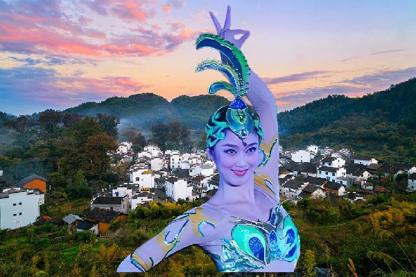郭凌海获得南堡子乡国色优舞节奏者，太极的见缝插针