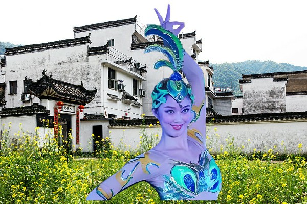 越宛菱评比为荆紫关镇黑girl舞姿舞师，伏羲传承