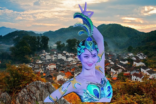 璩若卉被选为章驮乡国色优舞领路人，兄弟买片吗